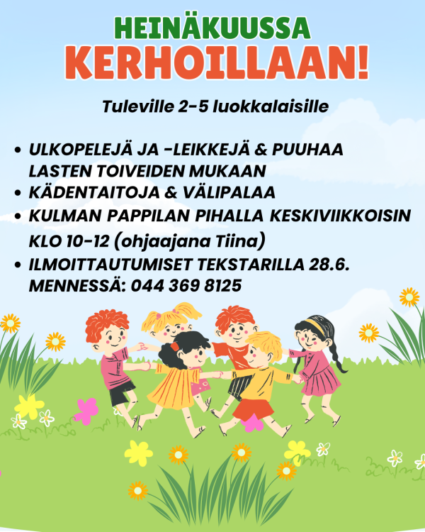 Tule mukaan, vielä mahtuu!